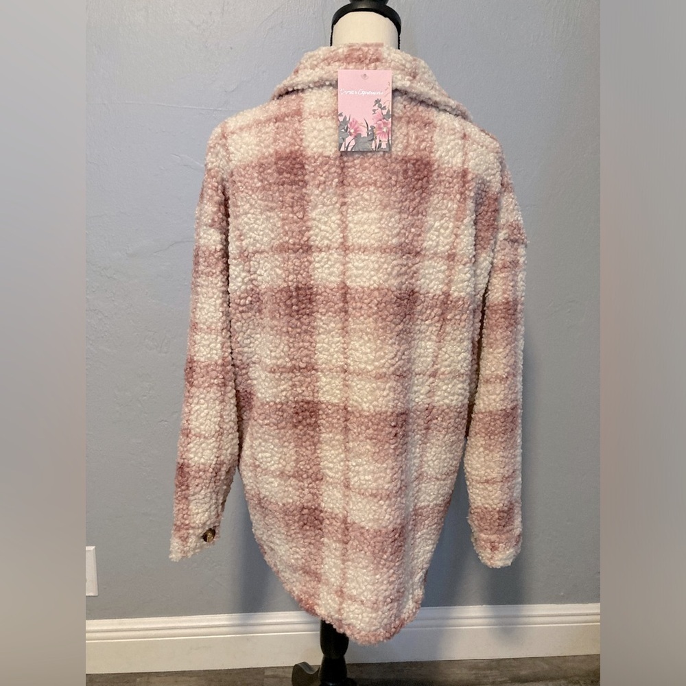 Emma’s Expression Pink Plaid Jacket - Picture 3 of 11